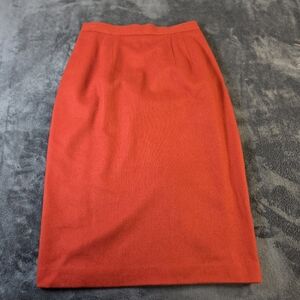 Vintage 90s Worthington 100% Wool Skirt Womens Size 6 Stretch Waist Slit Y2K